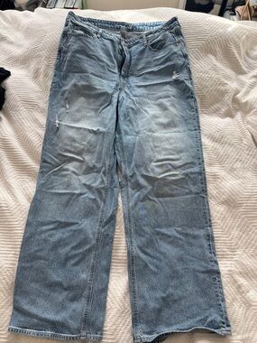 Old Navy Extra High Rise Curvy Sky-Hi Wide Leg Jeans